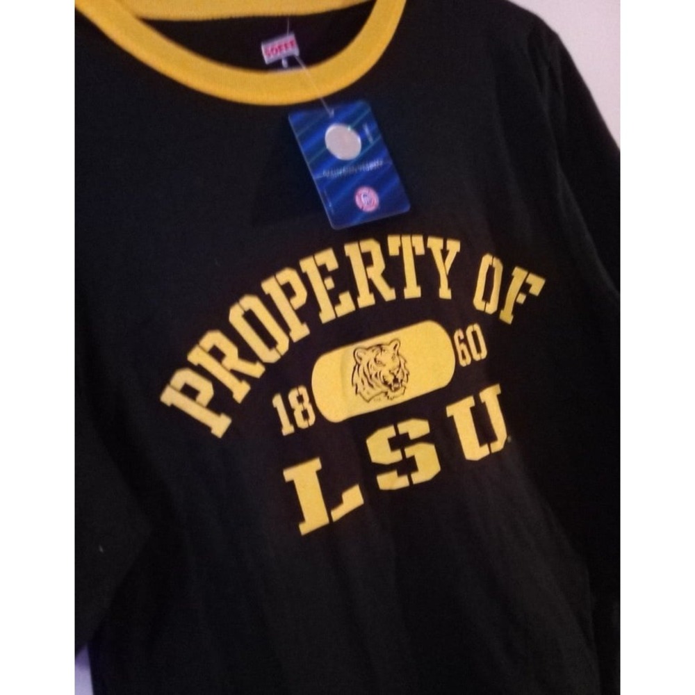 NEW Soffe NCAA Adult Property of LSU Louisiana State University Tee, Small - Picture 2 of 3